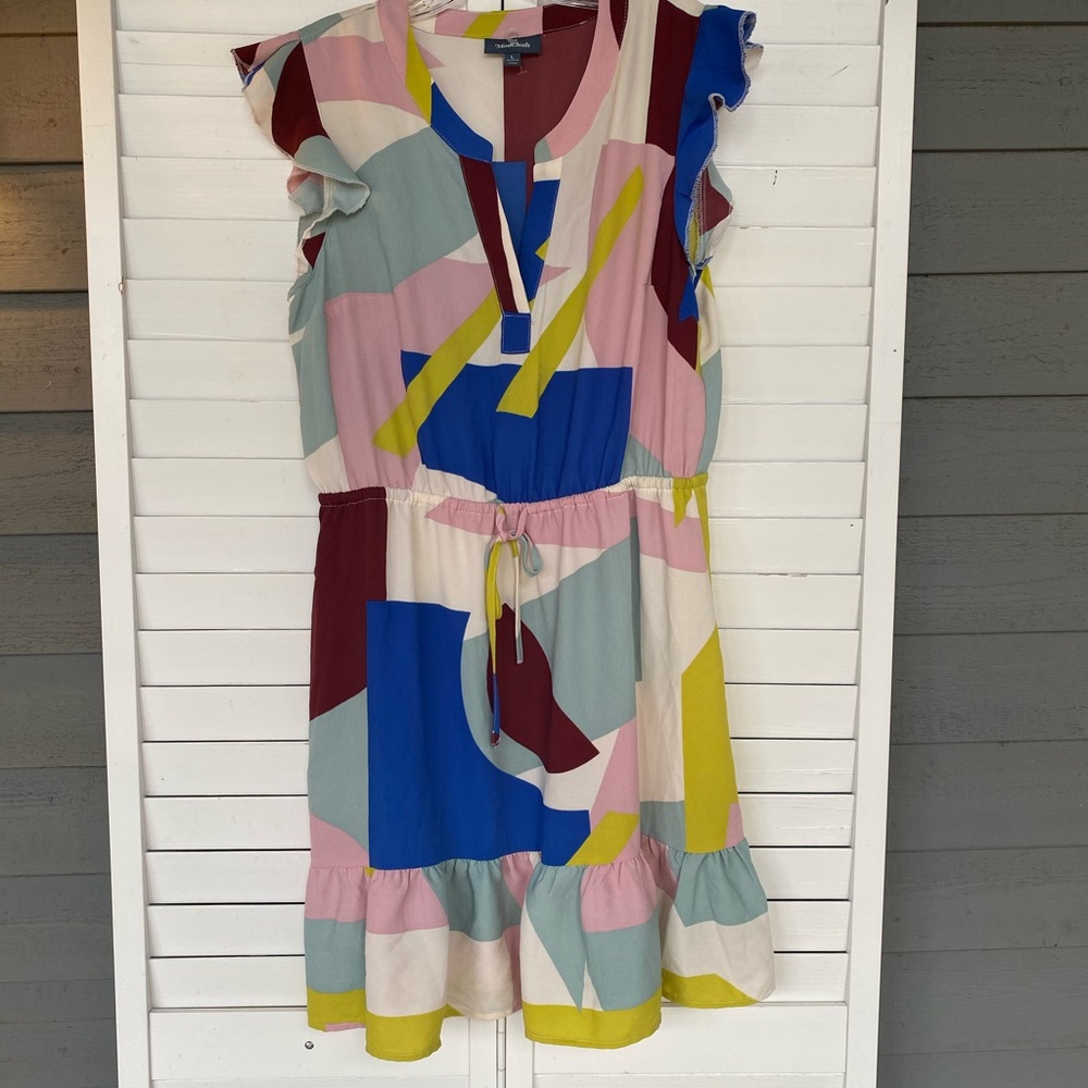 Mod cloth geometric dress size large